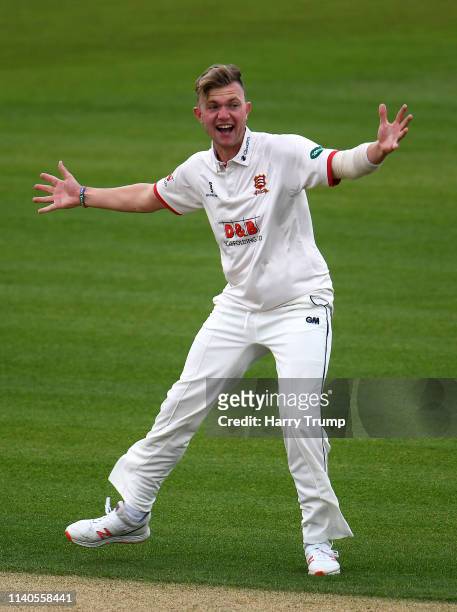 Sam Cook of Essex appeals during Day One of the Specsavers County Champions Division One match between Hampshire and Essex at the Ageas Bowl on April...