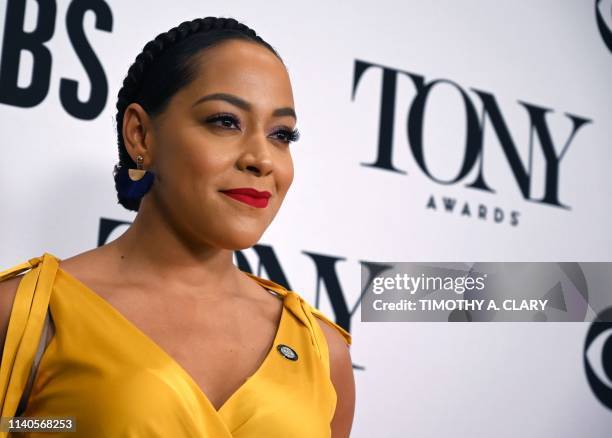 Best Featured Actress in a Musical nominee Lilli Cooperarrives for the 2019 Tony Awards "Meet the Nominees" press reception on May 1, 2019 in New...