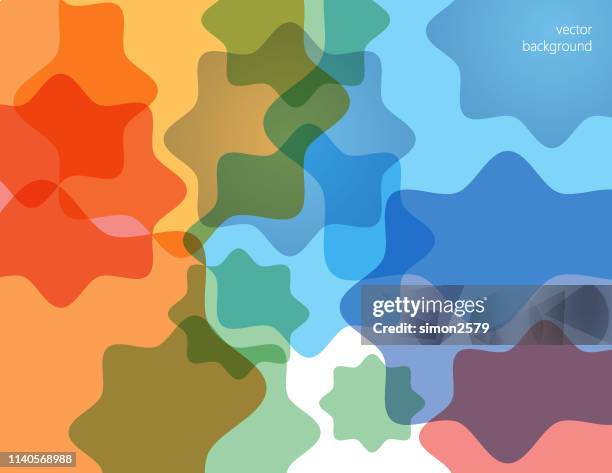 abstract technology background with curve overlapped geometric shape - fractal stock illustrations