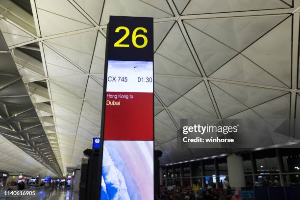 hong kong international airport - dubai international airport stock pictures, royalty-free photos & images