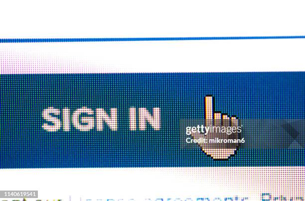 close up of website login procedure entrance - help introduction to referencing with wiki markup 1 stock pictures, royalty-free photos & images