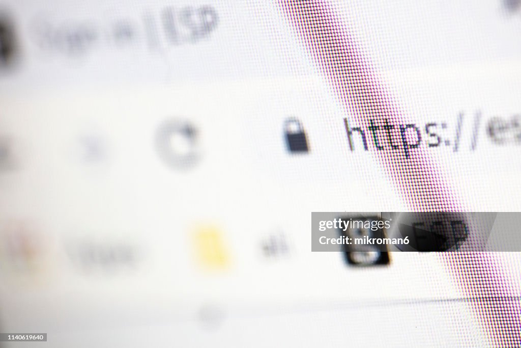 Close-Up Of Cursor On Computer Monitor