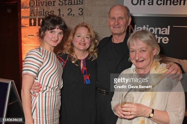 Ruby Bentall, Beatie Edney, Paul Bentall and Janine Duvitski attend the press night after party for "Small Island" at The National Theatre on May 1,...