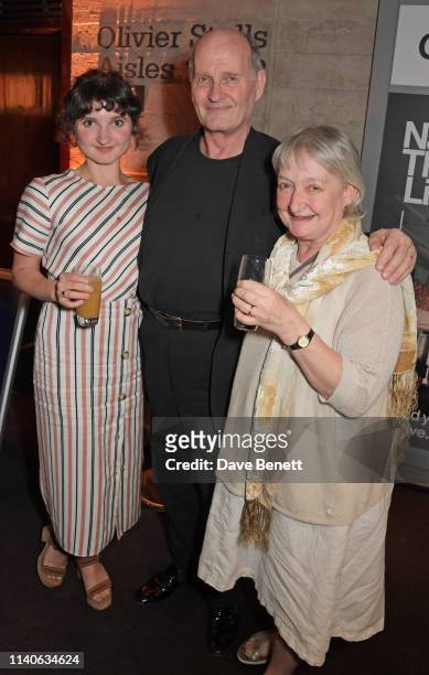 Ruby Bentall, Paul Bentall and Janine Duvitski attend the press night after party for "Small Island" at The National Theatre on May 1, 2019 in...