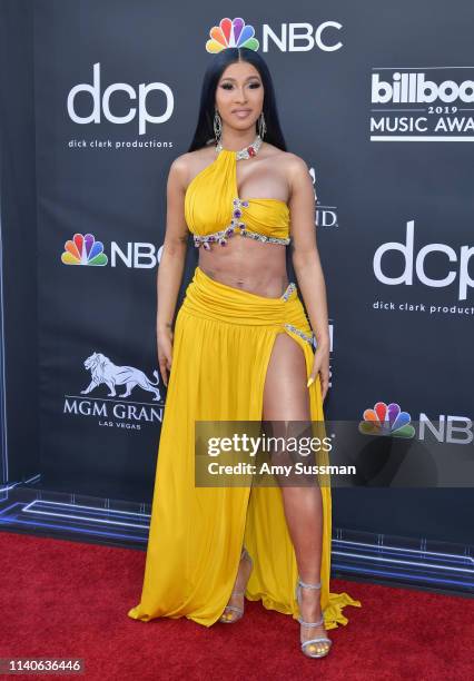 Cardi B attends the 2019 Billboard Music Awards at MGM Grand Garden Arena on May 1, 2019 in Las Vegas, Nevada.