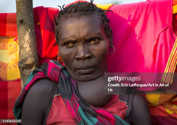 Majang tribe woman with goitre , Kobown, Ethiopia on December 22, 2013 in Kobown, Ethiopia.
