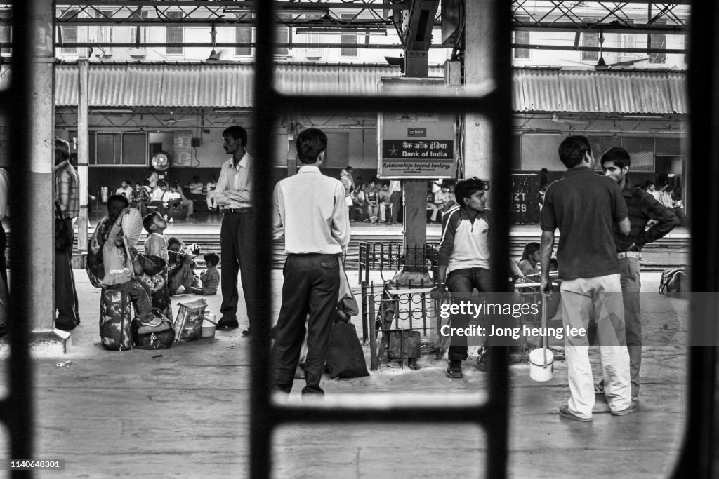The daily routine of the New Delhi Railway Station platform.