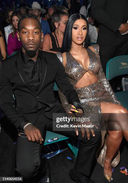 Quavo and Cardi B attend the 2019 Billboard Music Awards at MGM Grand Garden Arena on May 1, 2019 in Las Vegas, Nevada.