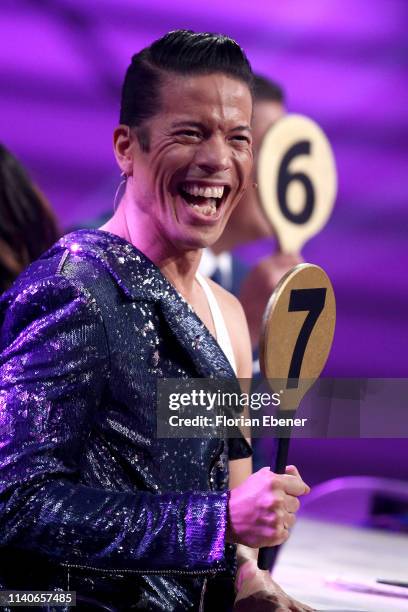 Juror Jorge Gonzalez is seen during the 3rd show of the 12th season of the television competition "Let's Dance" on April 05, 2019 in Cologne, Germany.