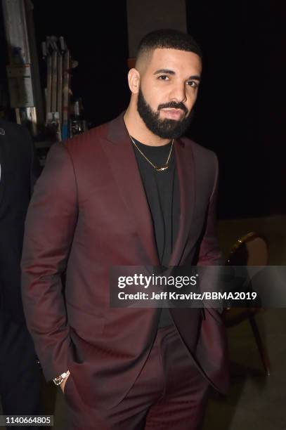Drake is seen backstage during the 2019 Billboard Music Awards at MGM Grand Garden Arena on May 1, 2019 in Las Vegas, Nevada.