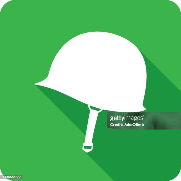 world war 2 helmet icon silhouette - army soldier stock illustrations