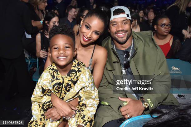 Future Zahir Wilburn, Ciara and Russell Wilson attend the 2019 Billboard Music Awards at MGM Grand Garden Arena on May 1, 2019 in Las Vegas, Nevada.