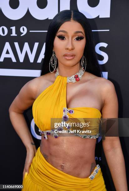 Cardi B attends the 2019 Billboard Music Awards at MGM Grand Garden Arena on May 1, 2019 in Las Vegas, Nevada.