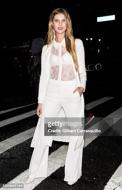 Model Ashley Haas is seen at Village East Cinema during 2019 Tribeca Film Festival on May 01, 2019 in New York City.