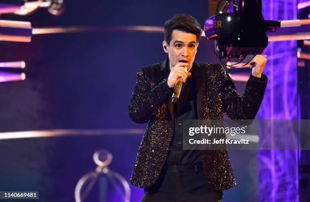 Brendon Urie of Panic! at the Disco performs onstage during the 2019 Billboard Music Awards at MGM Grand Garden Arena on May 1, 2019 in Las Vegas,...