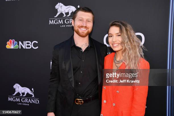 Scotty Sire and Kristen McAtee attend the 2019 Billboard Music Awards at MGM Grand Garden Arena on May 1, 2019 in Las Vegas, Nevada.