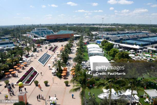 Is the first year that the Miami Open Tennis tournament was held at the Hard Rock Stadium, which is also the home of the Miami Dolphins of the...