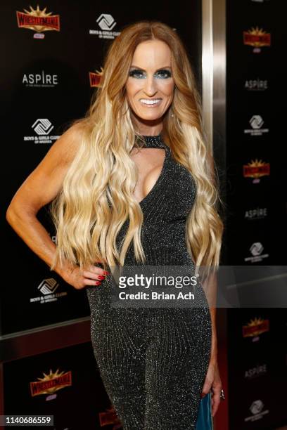 Superstar Dana Warrior attends the WWE Superstars For Hope Reception on April 05, 2019 in New York City.