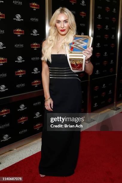 Superstar Charlotte Flair attends the WWE Superstars For Hope Reception on April 05, 2019 in New York City.