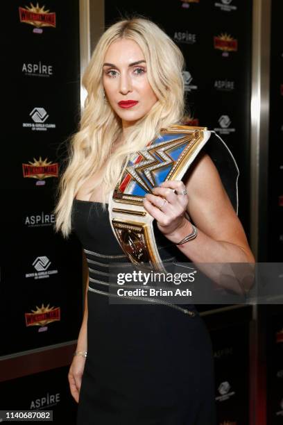 Superstar Charlotte Flair attends the WWE Superstars For Hope Reception on April 05, 2019 in New York City.