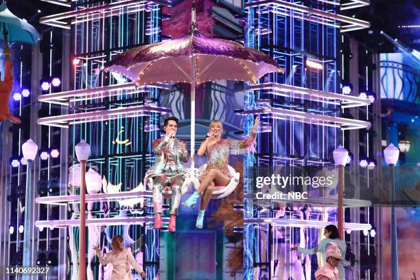 Show Backstage -- 2019 BBMA at the MGM Grand, Las Vegas, Nevada -- Pictured: Brendon Urie, Taylor Swift --