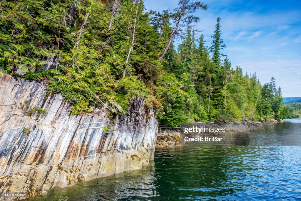 Cruisen in Misty fjorden National Monument, Ketchikan, Alaska, Verenigde Staten