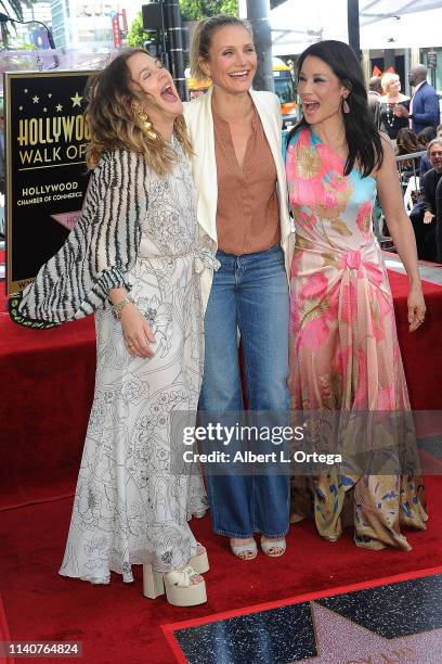 Drew Barrymore, Cameron Diaz and Lucy Liu reunited 'Charlie's Angels' cast attend Lucy Liu's Star Cermony On The Hollywood Walk Of Fame on May 1,...