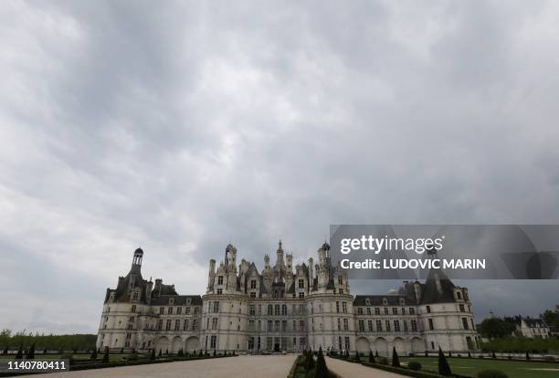 Picture taken on May 2, 2019 shows Chambord Castle , during commemorations of the 500th anniversary of the death of Italian Renaissance painter and...