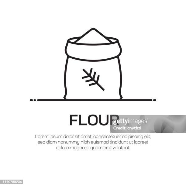 ilustrações, clipart, desenhos animados e ícones de ícone da linha do saco da farinha-ícone simples da linha fina, elemento superior do projeto da qualidade - bag flour icon