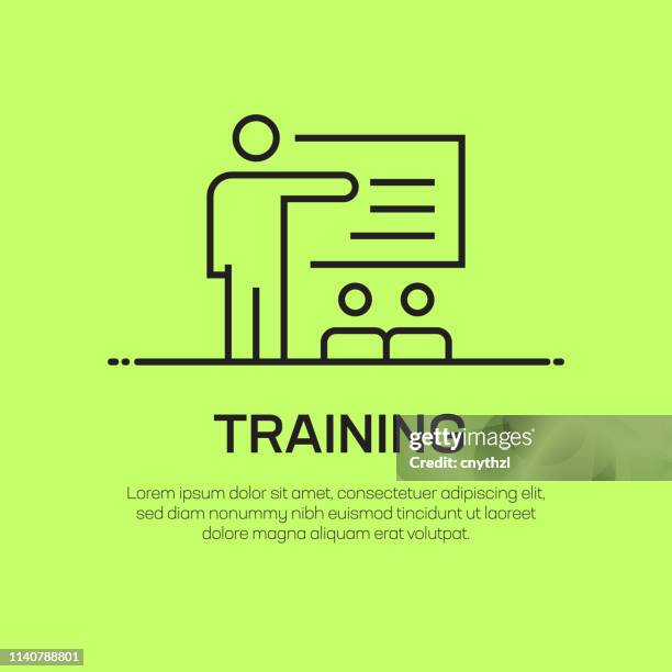 training vector line icon - simple thin line icon, premium quality design element - facilities management stock illustrations