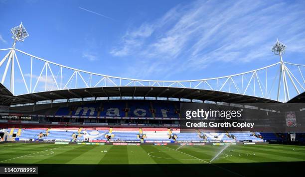 General of the stadium ahead of the Sky Bet Championship match between Bolton Wanderers and Ipswich Town at Macron Stadium on April 06, 2019 in...
