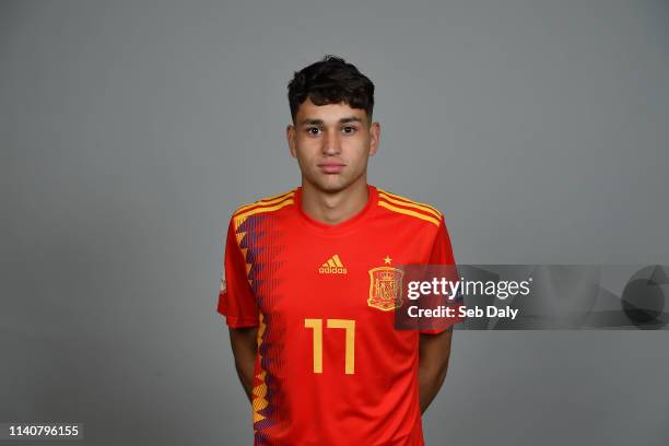 Dublin , Ireland - 2 May 2019; Antonio Pacheco Ruiz of Spain during a UEFA U17 European Championship Finals portrait session at CityWest Hotel in...