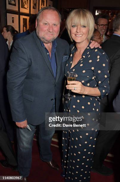 Gary Farrow and Jane Moore attend a private dinner to celebrate Dylan Jones' 20th anniversary as Editor-In-Chief of British GQ at The Beaumont Hotel...