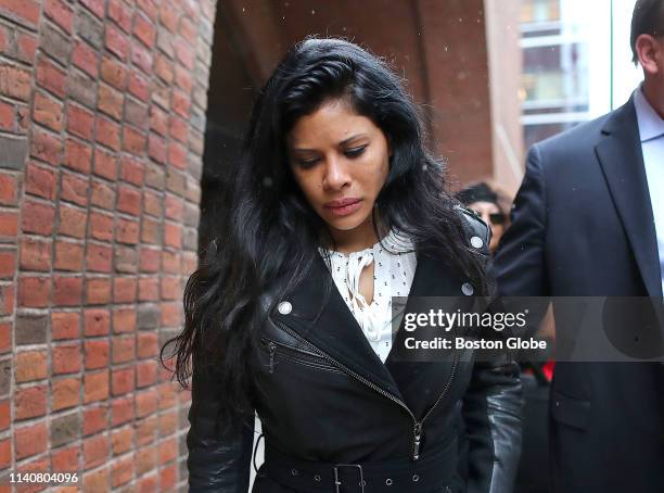 Sunrise Lee leaves the John Joseph Moakley United States Courthouse in Boston following the verdict in the Insys trial on May 2, 2019. On the 15th...