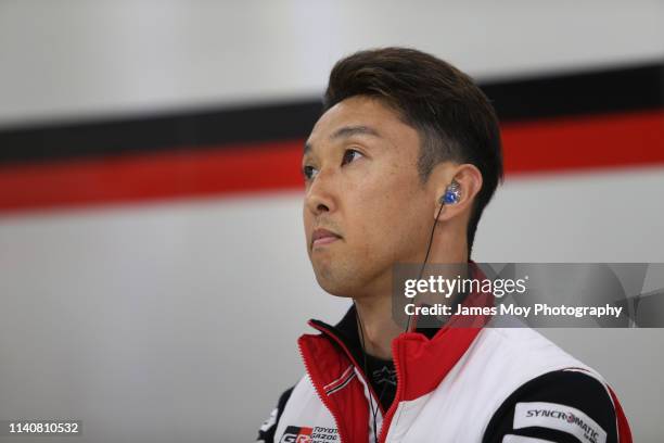 Kazuki Nakajima of Japan and Toyota Gazoo Racing during practice for the WEC 6 Hour Race at Spa-Francorchamps on May 2, 2019 in Stavelot, Belgium.