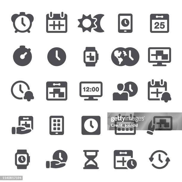 time icons - countdown watch stock illustrations
