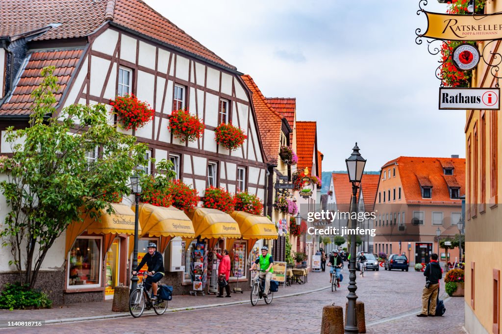 The street view in Wurzburg, Germany