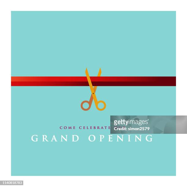 grand opening invitation design - opening event stock illustrations