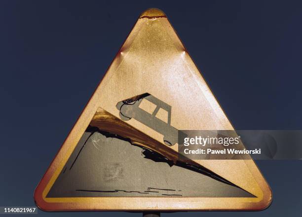 broken road sign - graphic accident photos stock pictures, royalty-free photos & images