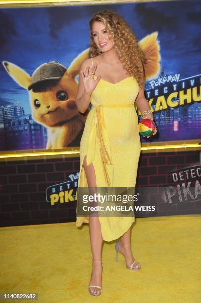 Actress Blake Lively attends the premiere of "Pokemon Detective Pikachu" at Military Island - Times Square on May 02, 2019 in New York City.