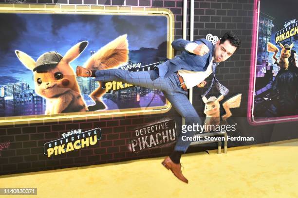 Omar Chaparro attends the premiere of "Pokemon Detective Pikachu" at Military Island in Times Square on May 2, 2019 in New York City.