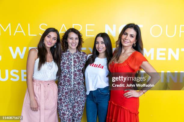 Sofia Sisniega, Gaby Moreno, Krystal Bee and Patricia Manterola are celebrity judges at PETA's Bob Barker Building on April 06, 2019 in Los Angeles,...