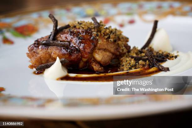 Masseria OG Tasting Menu honoring legendary DC chefs includes from Chef Jean-Louis Palladin of The Watergate Hotel's Riz du Veau Sweetbreads with...