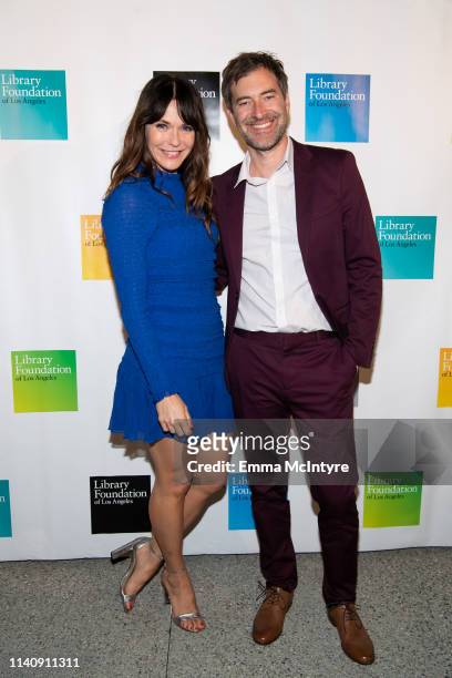 Katie Aselton and Mark Duplass attend the Library Foundation of Los Angeles' Young Literati's 11th Annual Toast at City Market Social House on April...