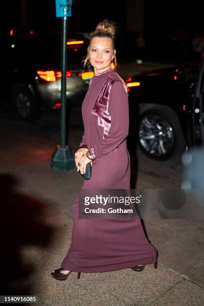 Kate Moss attends Marc Jacobs and Char DeFrancesco's wedding reception at The Grill in Midtown on April 06, 2019 in New York City.