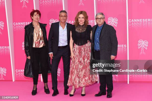 Producer Pascale Breugnot, actor Jean-Michel Tinivelli, actress Marine Delterme and producer Vincent Moluquet of "Alice Nevers" Serie attend the 2nd...