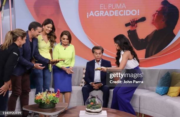 Alan Tacher, Ana Patricia Gonzlez, Maria Antonierta Collins, Jose Luis Rodriguez and Francisca Lachapel visit Univision's "Despierta America" on May...