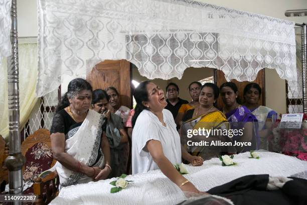 Rathymalar Parameswaran mourns her son, Parameswaran Prasteen, on May 3, 2019 in Batticaloa, Sri Lanka. Parameswaran Prasteen passed away on May 2nd...