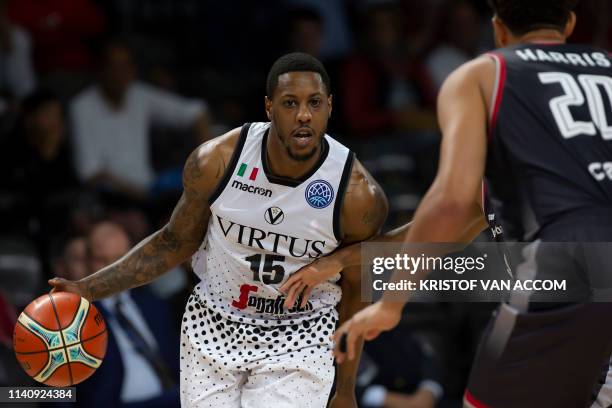 Bologna's Mario Chalmers pictured in action during a basketball match between German team Brose Bamberg and Italian Virtus Pallacanestro Bologna, the...