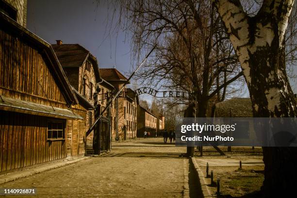 View of the horrific concentration camp in Auschwitz - Birkenau where at least 1.1 million Jews were executed by Nazis, during the Holocaust and the...